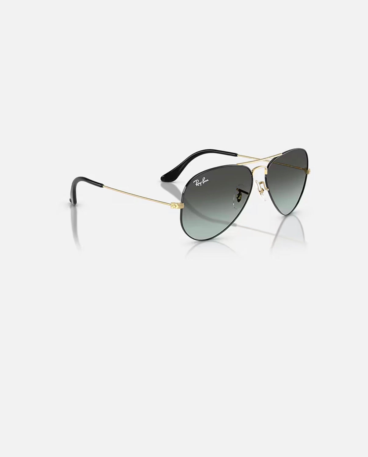 Aviator Large Metal Black on Arista w/ Blue Vintage Gradient Black