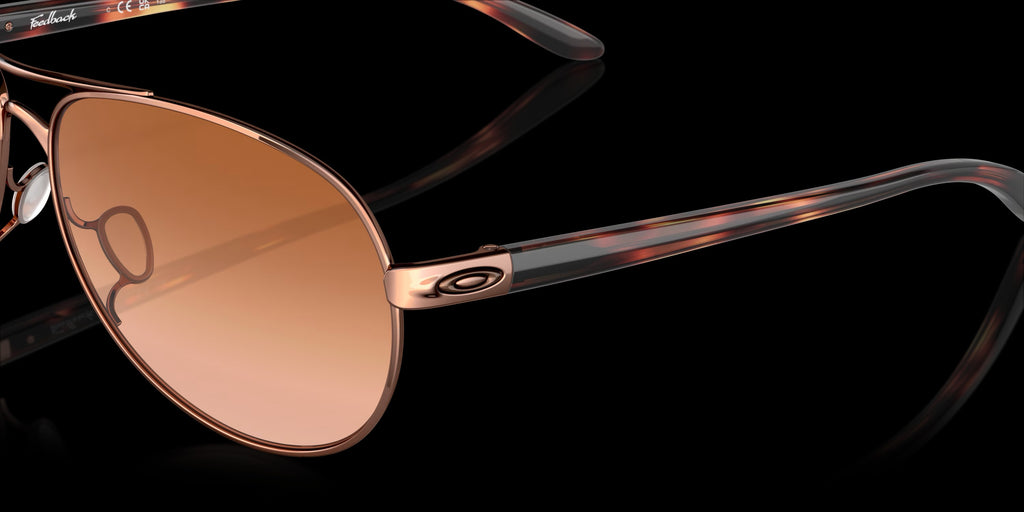 FEEDBACK ROSE GOLD w/ VR50 BROWN GRADIENT METAL WOMAN SUNGLASS 0OO4079 407901