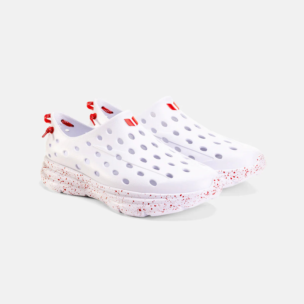 REVIVE ALL WHITE RED SPECKLE