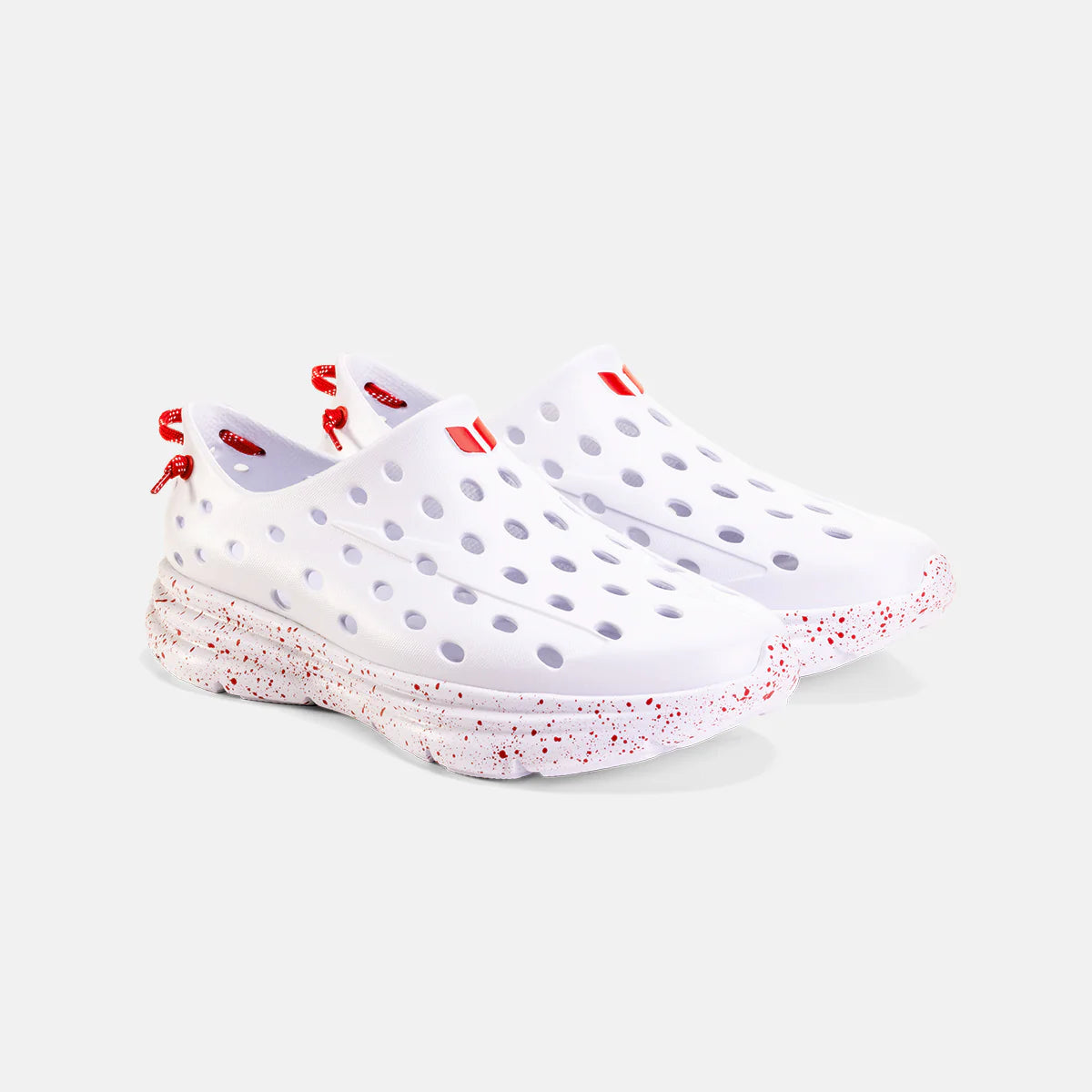 REVIVE ALL WHITE RED SPECKLE