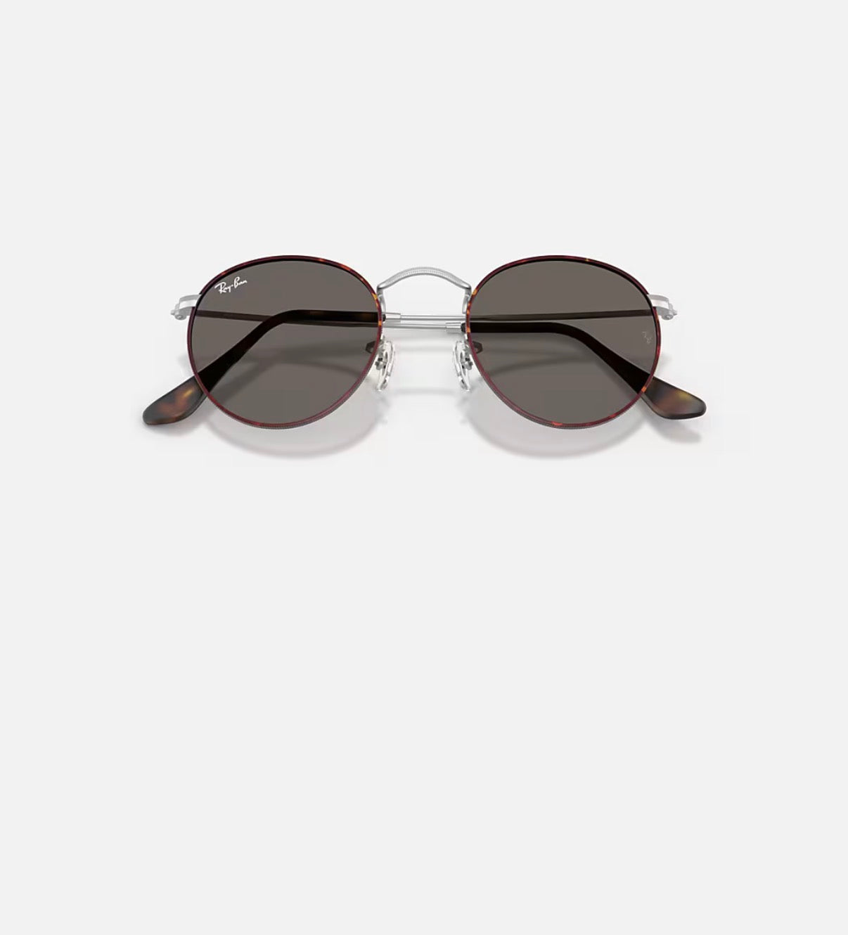 Round Metal Matte Havana on Matte Silver w/ Dark Grey Metal