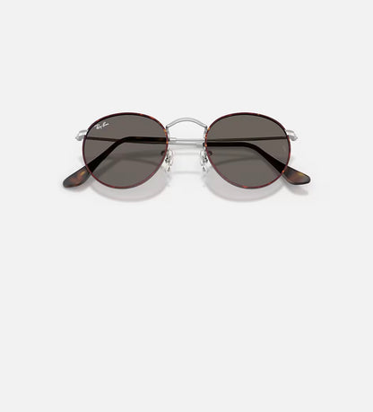 Round Metal Matte Havana on Matte Silver w/ Dark Grey Metal