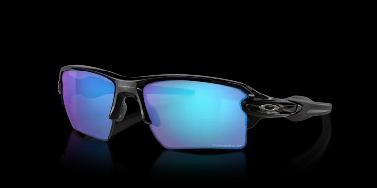 FLAK 2.0 XL POLISHED BLACK w/ PRIZM SAPPHR IRID POLAR INJECTED MAN SUNGLASS 0OO9188 9188F7