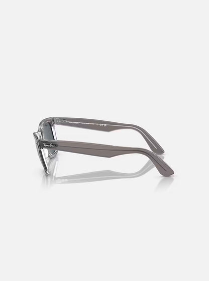 Wayfarer Grey on Transparent w/ Blue Acetate