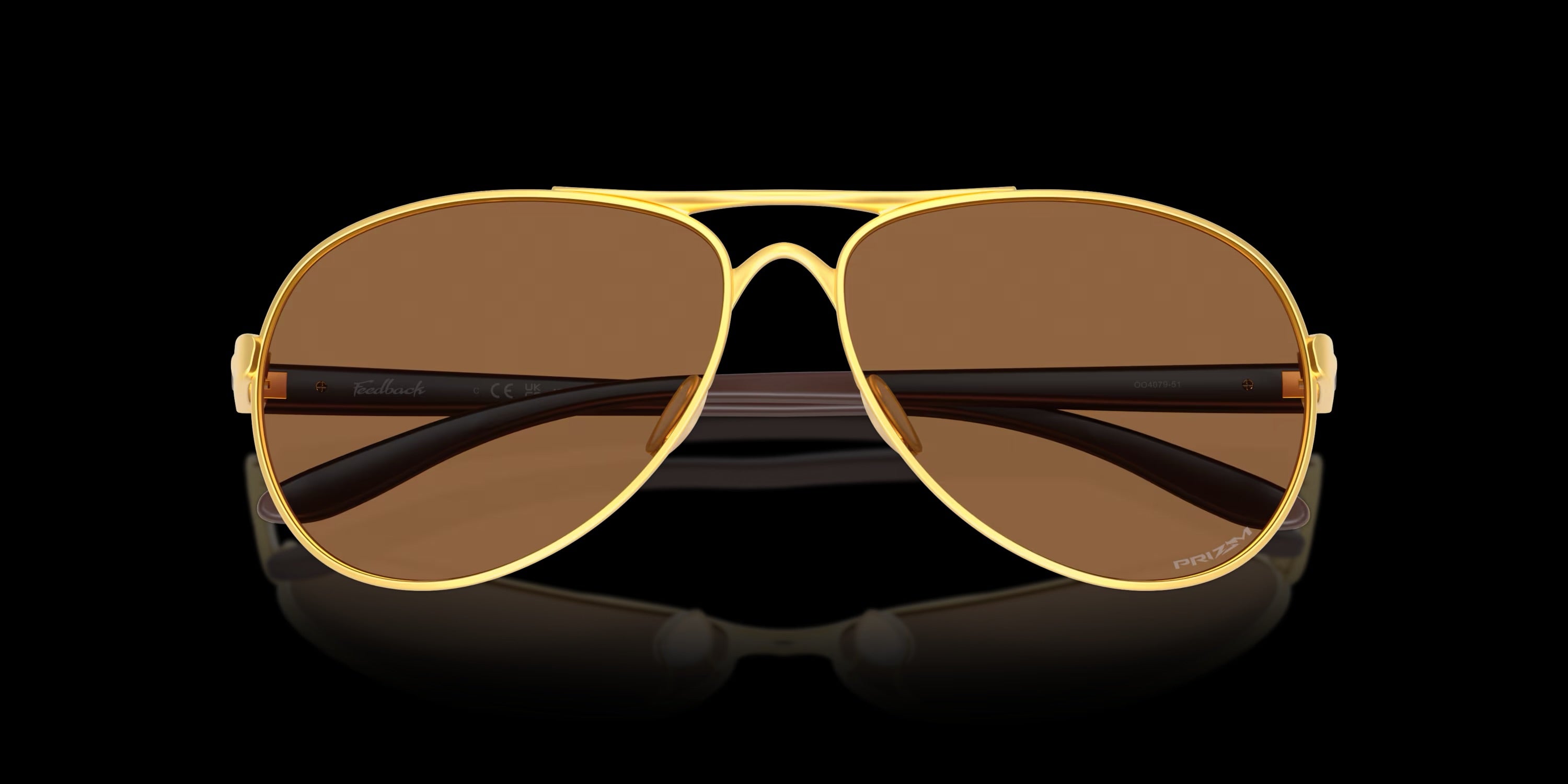FEEDBACK SATIN GOLD w/ PRIZM BRONZE METAL WOMAN SUNGLASS 0OO4079 407951