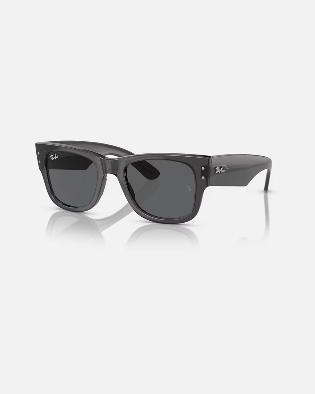MEGA WAYFARER TRANSPARENT BLACK w/ DARK GREY PROPIONATE UNISEX SUNGLASS 0RB0840S 1406B1