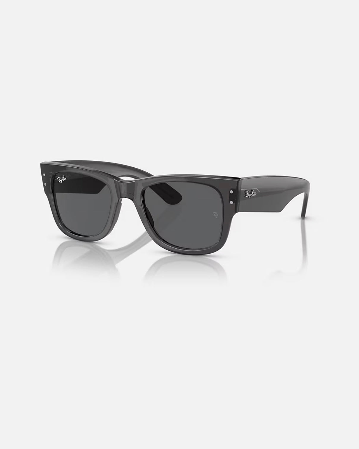 MEGA WAYFARER TRANSPARENT BLACK w/ DARK GREY PROPIONATE UNISEX SUNGLASS 0RB0840S 1406B1