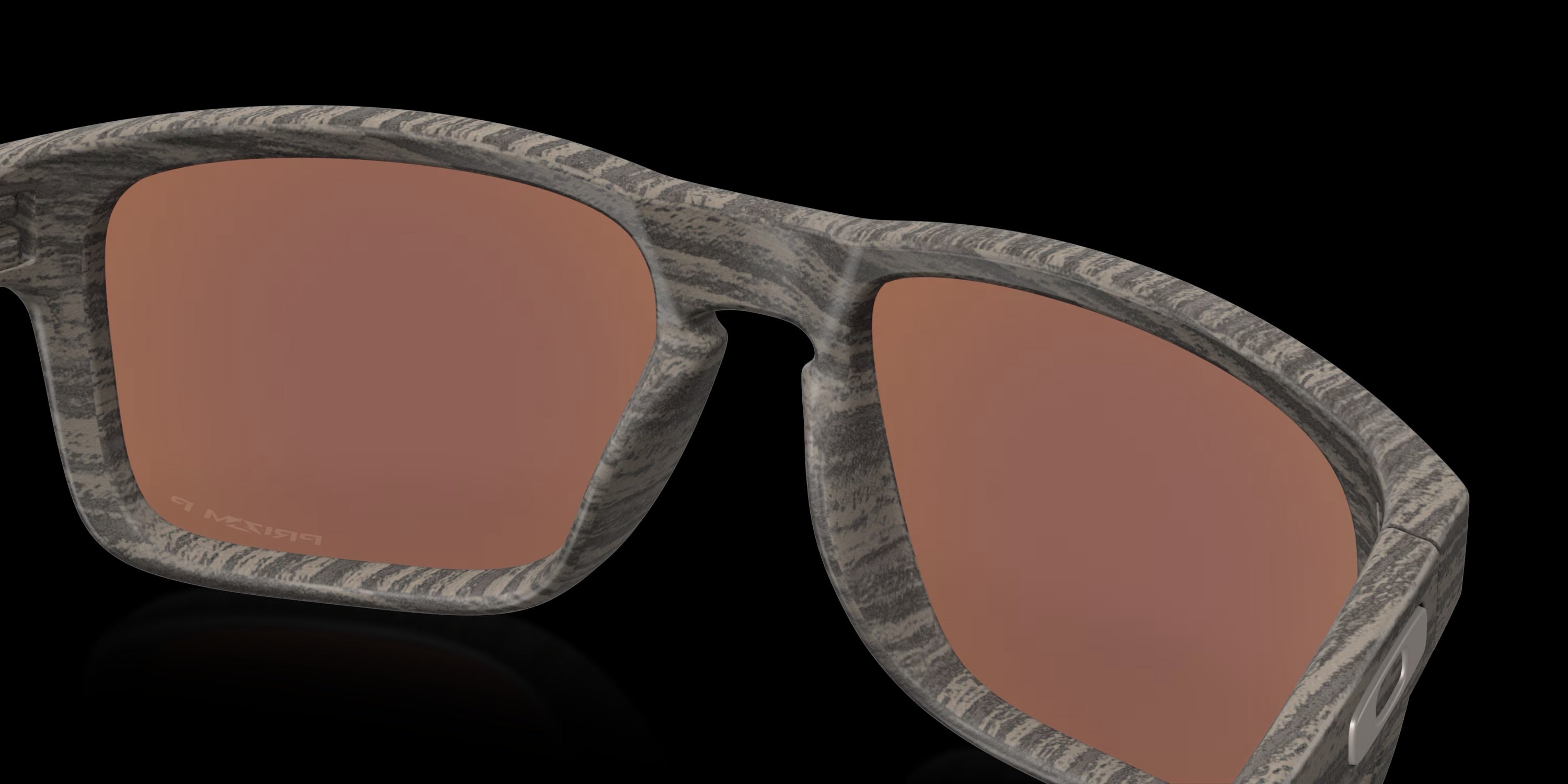 HOLBROOK WOODGRAIN w/ PRIZM DEEP WATER POLARIZED INJECTED MAN SUNGLASS 0OO9102 9102J9