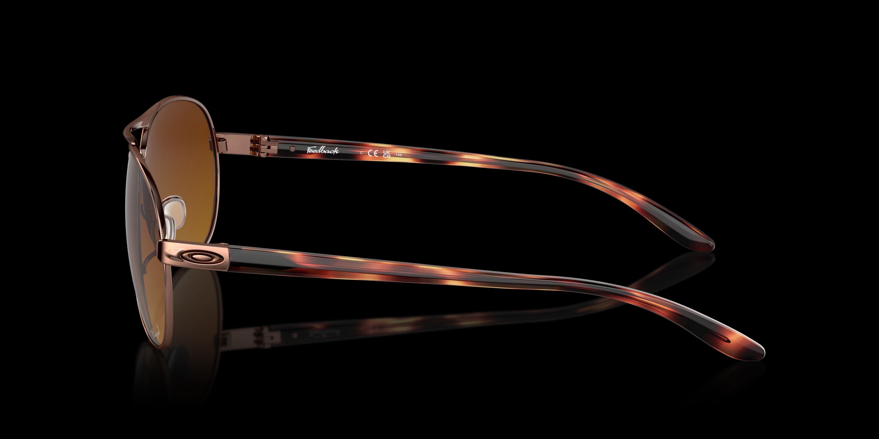 FEEDBACK ROSE GOLD w/ BROWN GRADIENT POLAR METAL WOMAN SUNGLASS 0OO4079 407914