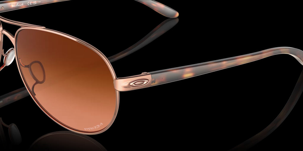 FEEDBACK ROSE GOLD w/ PRIZM BROWN GRADIENT METAL WOMAN SUNGLASS 0OO4079 407946