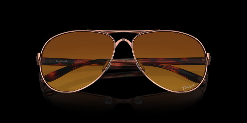 FEEDBACK ROSE GOLD w/ BROWN GRADIENT POLAR METAL WOMAN SUNGLASS 0OO4079 407914