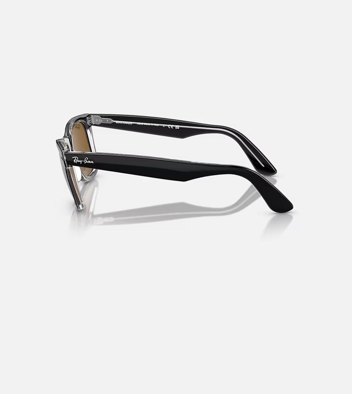 Wayfarer Black on Transparent w/ Brown Acetate