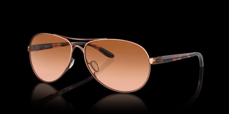 FEEDBACK ROSE GOLD w/ VR50 BROWN GRADIENT METAL WOMAN SUNGLASS 0OO4079 407901