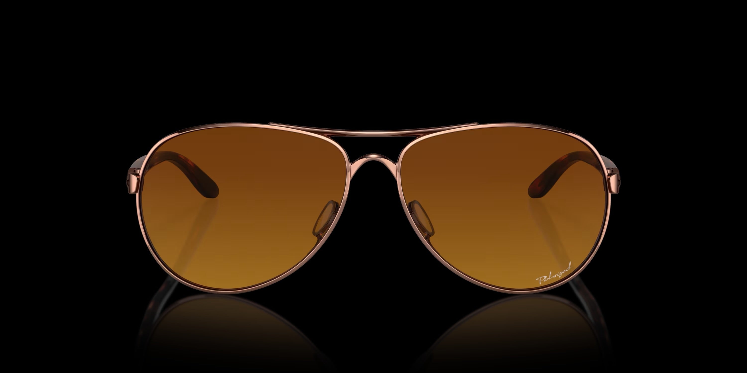 FEEDBACK ROSE GOLD w/ BROWN GRADIENT POLAR METAL WOMAN SUNGLASS 0OO4079 407914