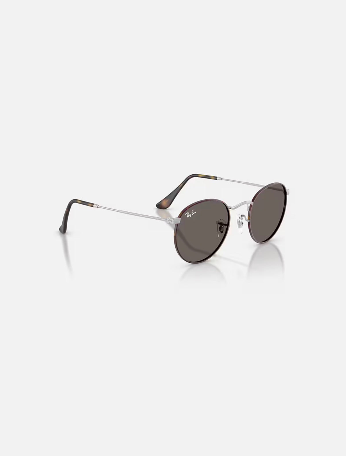 Round Metal Matte Havana on Matte Silver w/ Dark Grey Metal