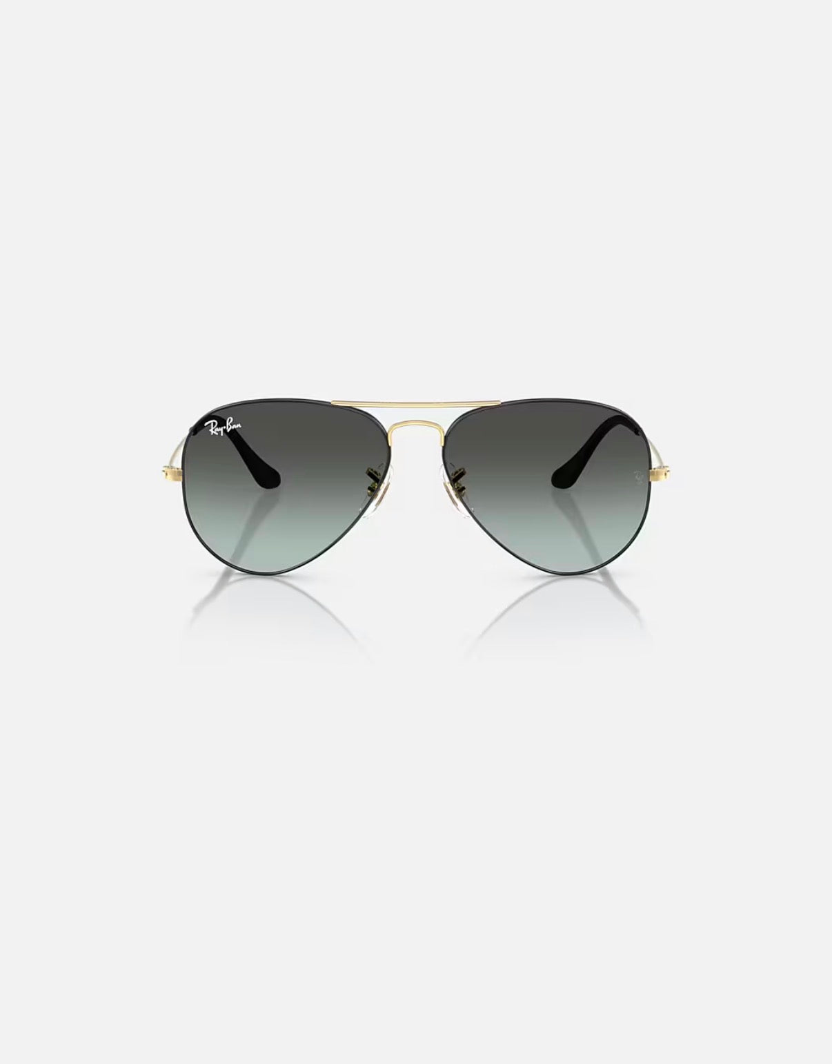 Aviator Large Metal Black on Arista w/ Blue Vintage Gradient Black