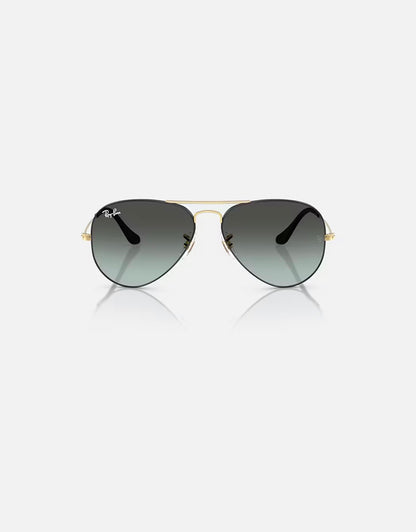 Aviator Large Metal Black on Arista w/ Blue Vintage Gradient Black