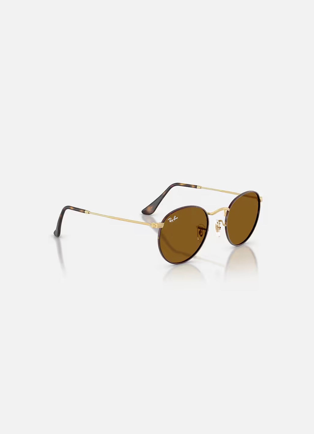 ROUND METAL MATTE HAVANA ON MATTE ARISTA w/ BROWN METAL MAN SUNGLASS 0RB3447 927533