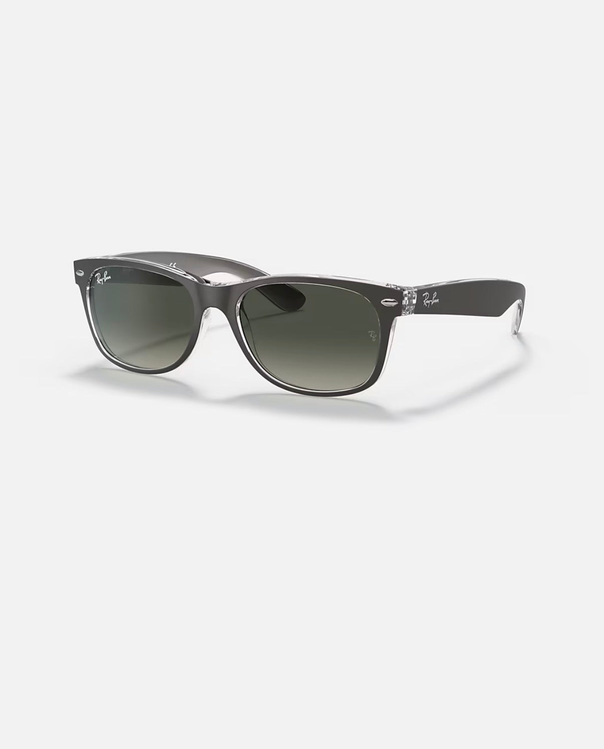 NEW WAYFARER GUNMETAL ON TRANSPARENT w/ LIGHT GREY GRADIENT DARK GREY NYLON MAN SUNGLASS 0RB2132 614371