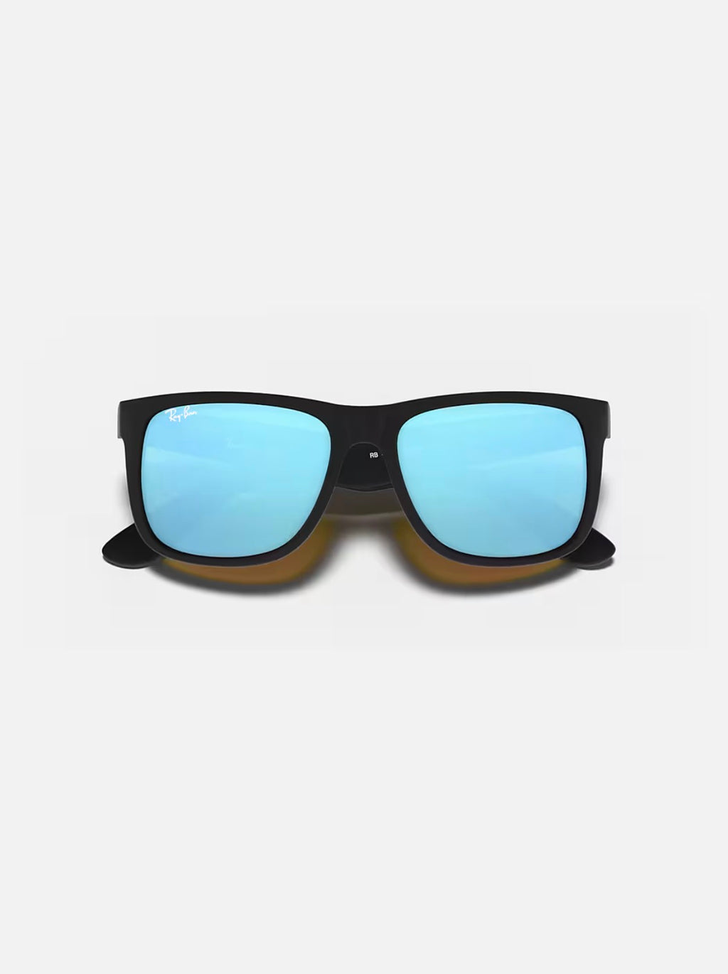 JUSTIN RUBBER BLACK w/ BLUE FLASH NYLON MAN SUNGLASS 0RB4165 622/55