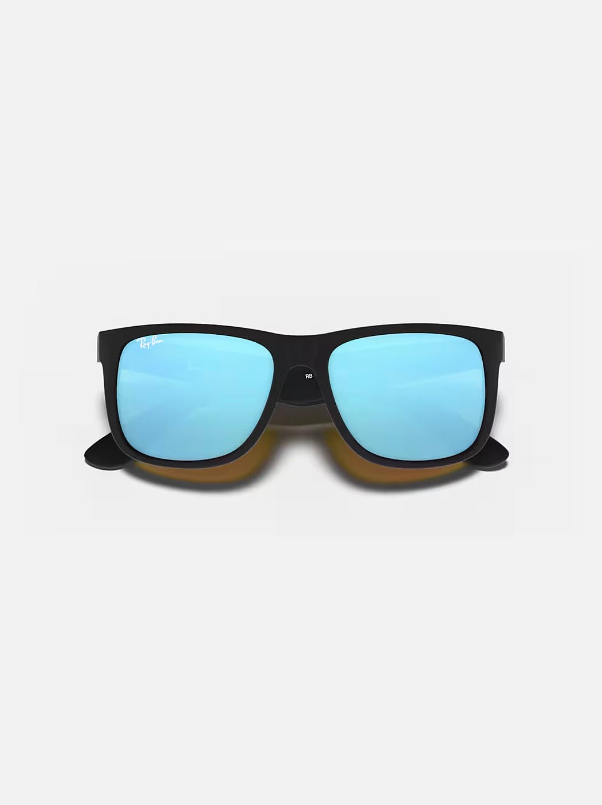 JUSTIN RUBBER BLACK w/ BLUE FLASH NYLON MAN SUNGLASS 0RB4165 622/55