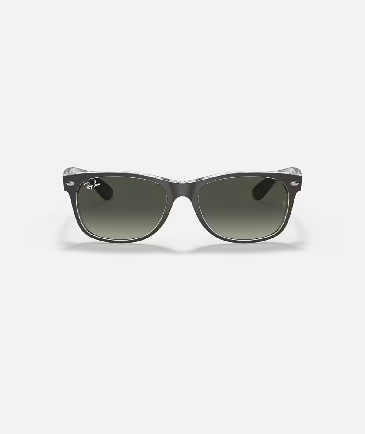 NEW WAYFARER GUNMETAL ON TRANSPARENT w/ LIGHT GREY GRADIENT DARK GREY NYLON MAN SUNGLASS 0RB2132 614371