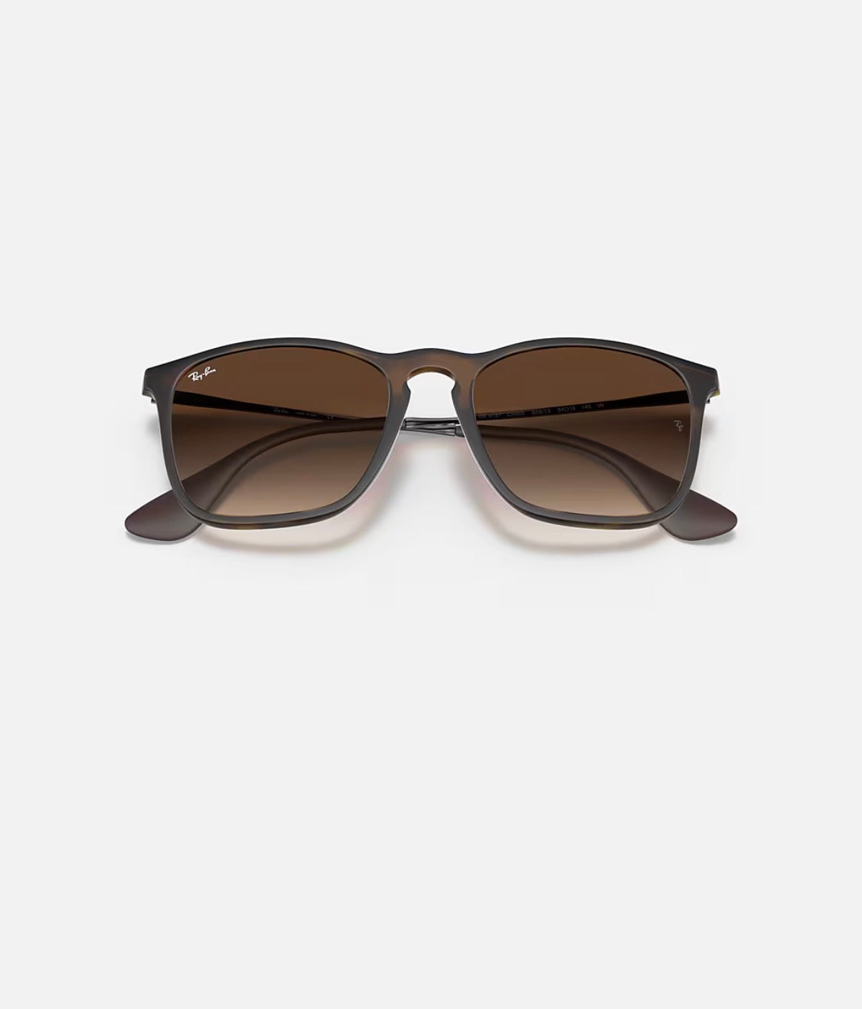 CHRIS RUBBER HAVANA w/ BROWN GRADIENT DARK BROWN INJECTED MAN SUNGLASS 0RB4187 856/13