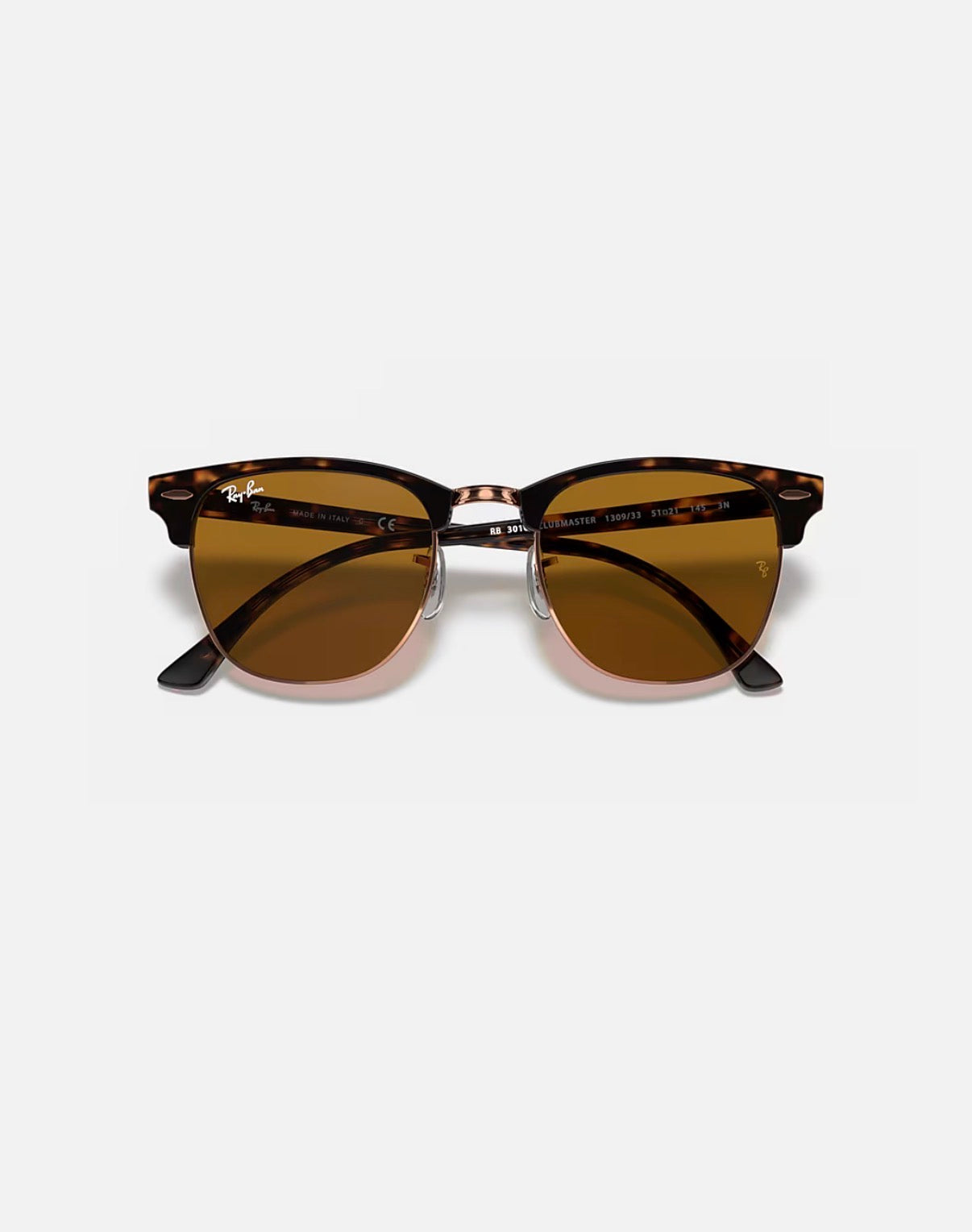 CLUBMASTER HAVANA w/ B-15 BROWN ACETATE MAN SUNGLASS 0RB3016 130933