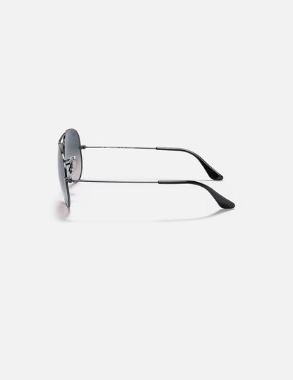 Aviator Large Metal Gunmetal w/ Blue Gradient Grey Polar