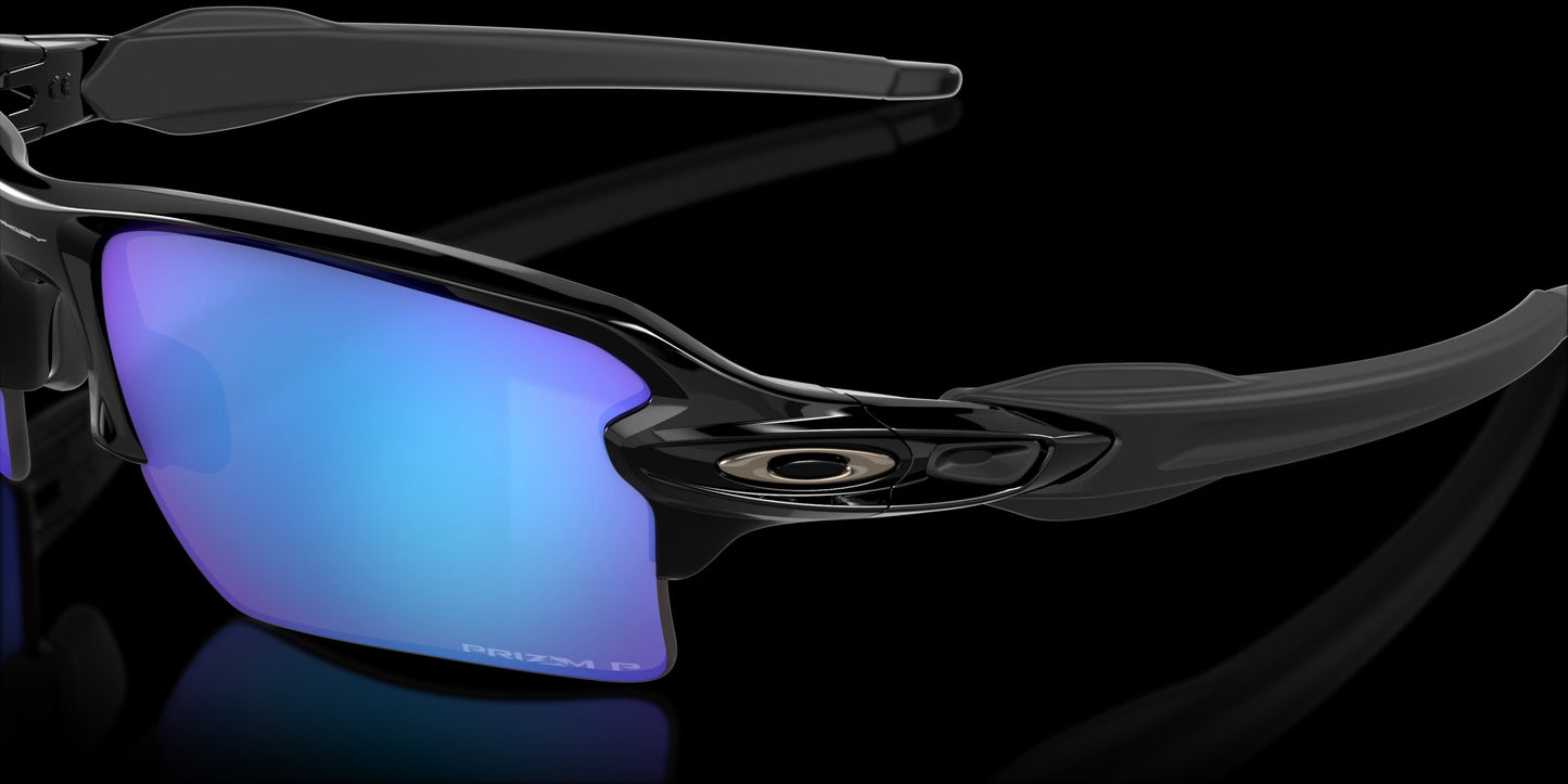Flak 2.0 XL Polished Black w/ Prizm Sapphire Iridium Polar Injected