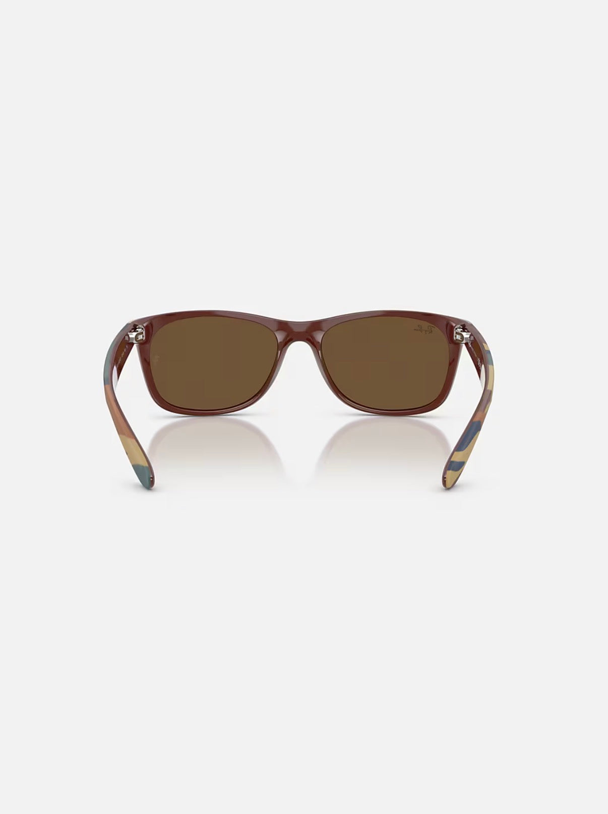 NEW WAYFARER BROWN WITH BLUE CAMU w/ DARK BROWN NYLON MAN SUNGLASS 0RB2132 682533