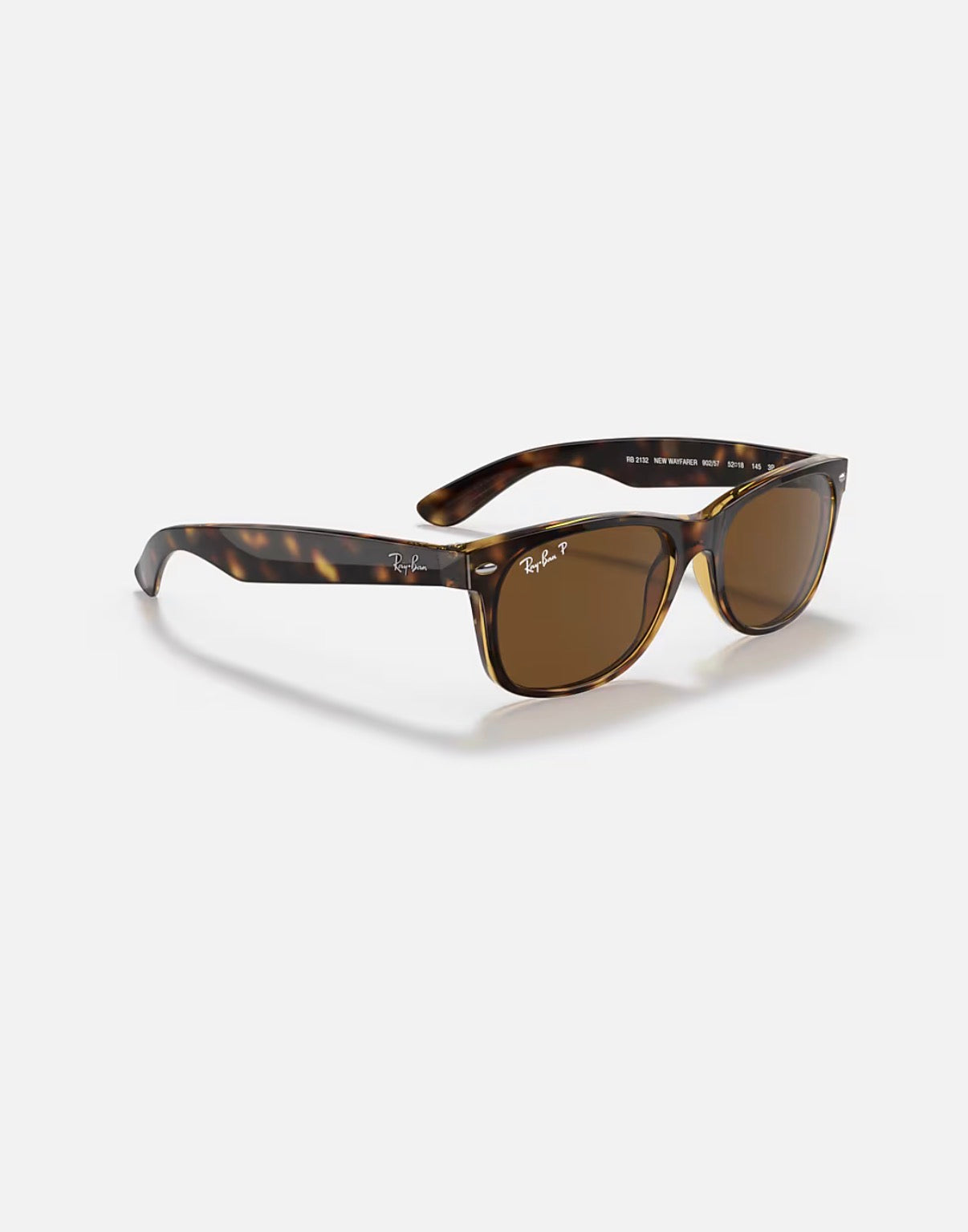 NEW WAYFARER TORTOISE w/ B-15 BROWN NYLON MAN SUNGLASS 0RB2132 902/57