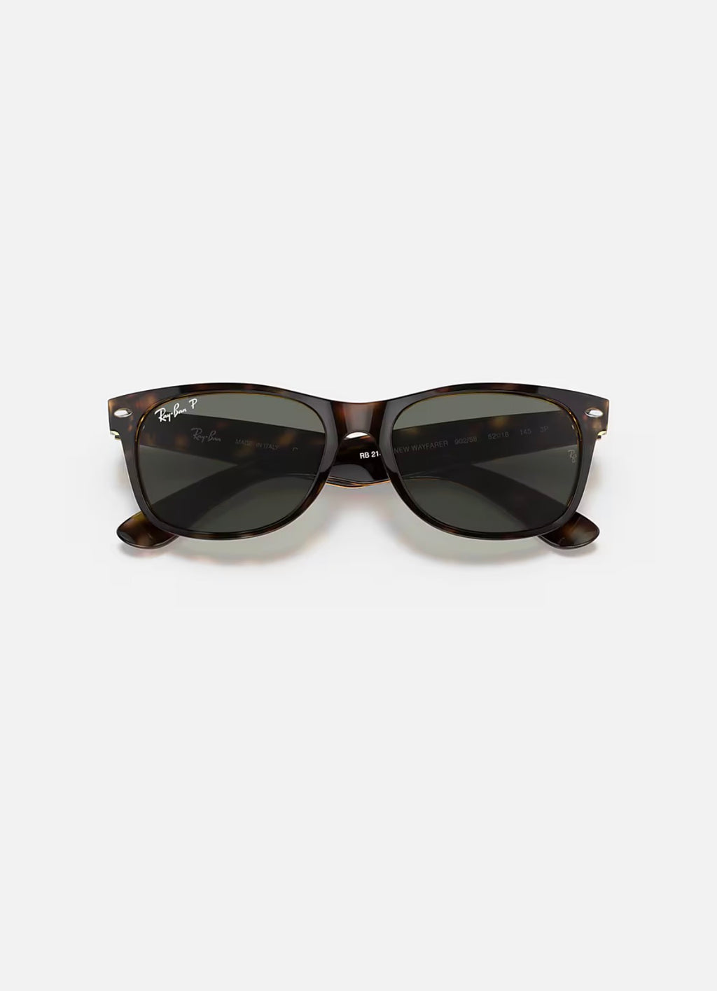 NEW WAYFARER TORTOISE w/ G-15 GREEN NYLON MAN SUNGLASS 0RB2132 902L