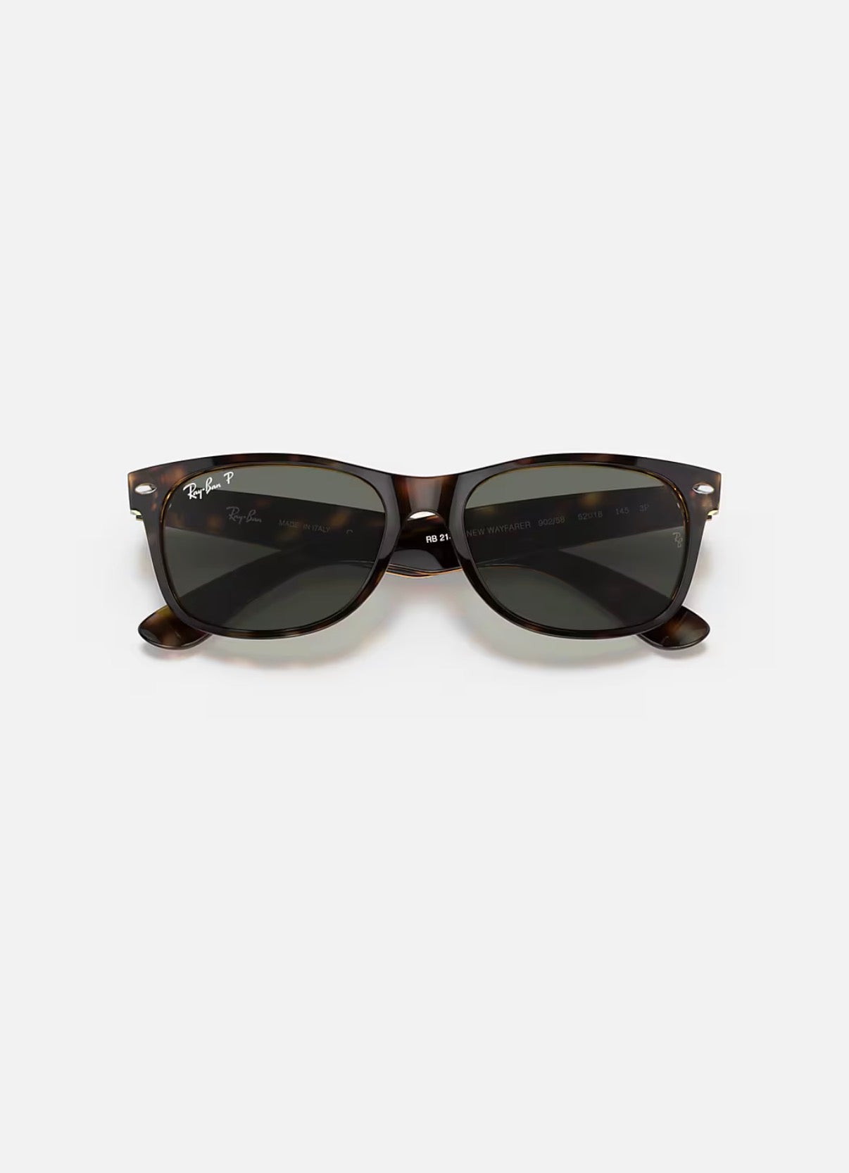 NEW WAYFARER TORTOISE w/ G-15 GREEN NYLON MAN SUNGLASS 0RB2132 902L