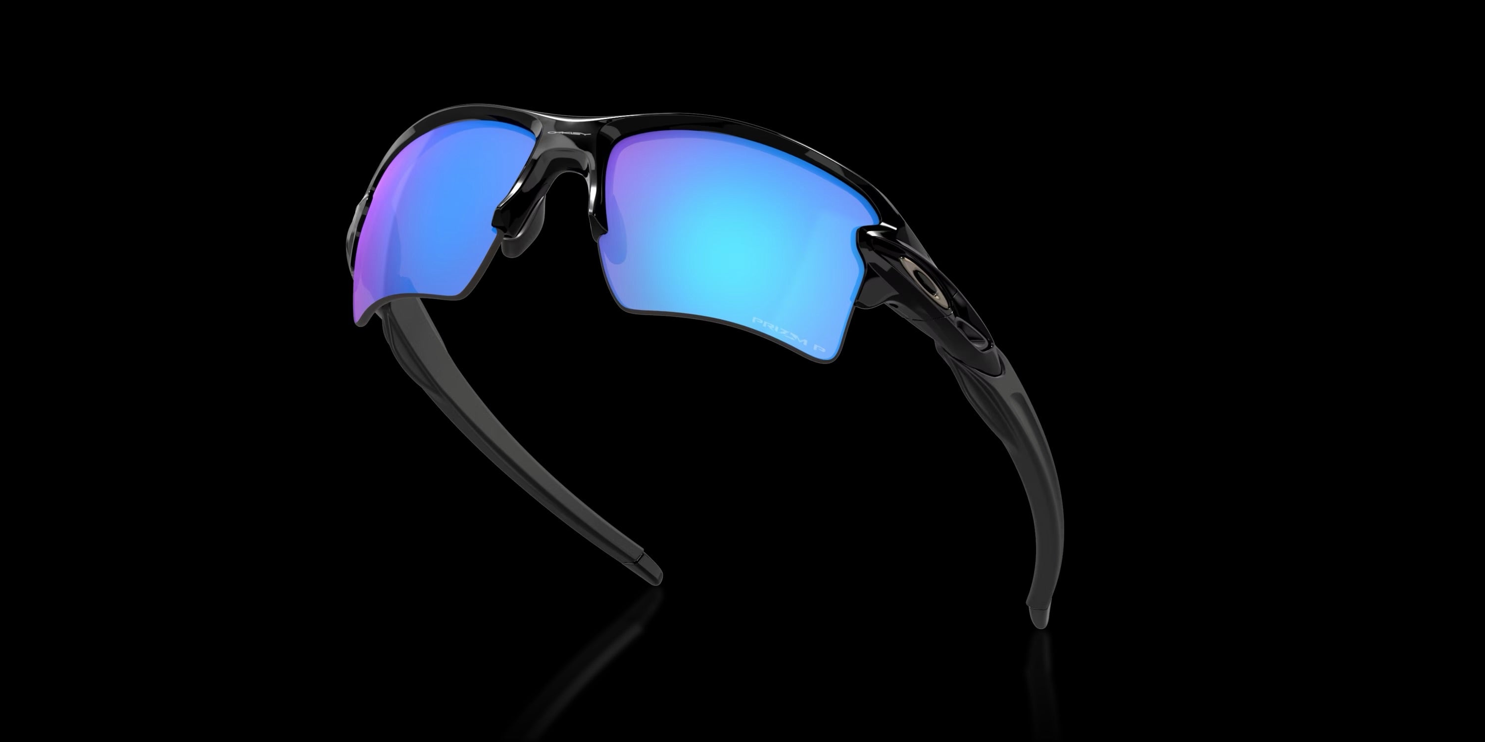 FLAK 2.0 XL POLISHED BLACK w/ PRIZM SAPPHR IRID POLAR INJECTED MAN SUNGLASS 0OO9188 9188F7