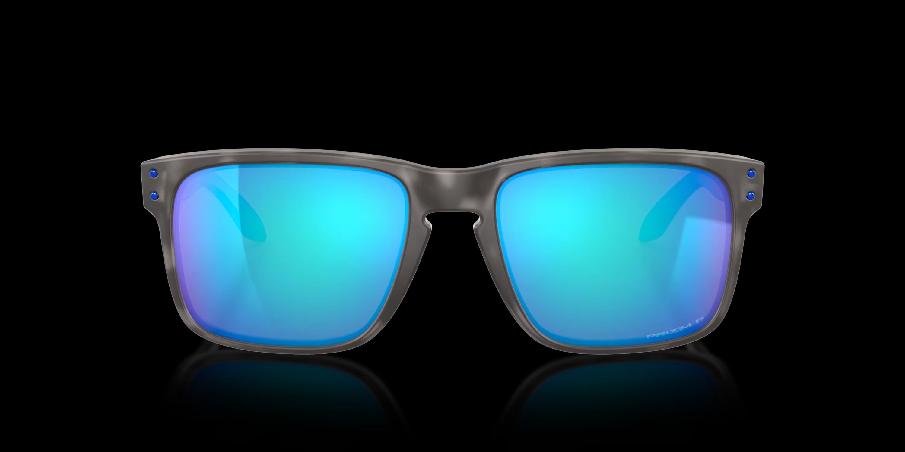 HOLBROOK MATTE BLACK TORTOISE w/ PRIZM SAPPHIRE POLARIZED INJECTED MAN SUNGLASS 0OO9102 9102G7