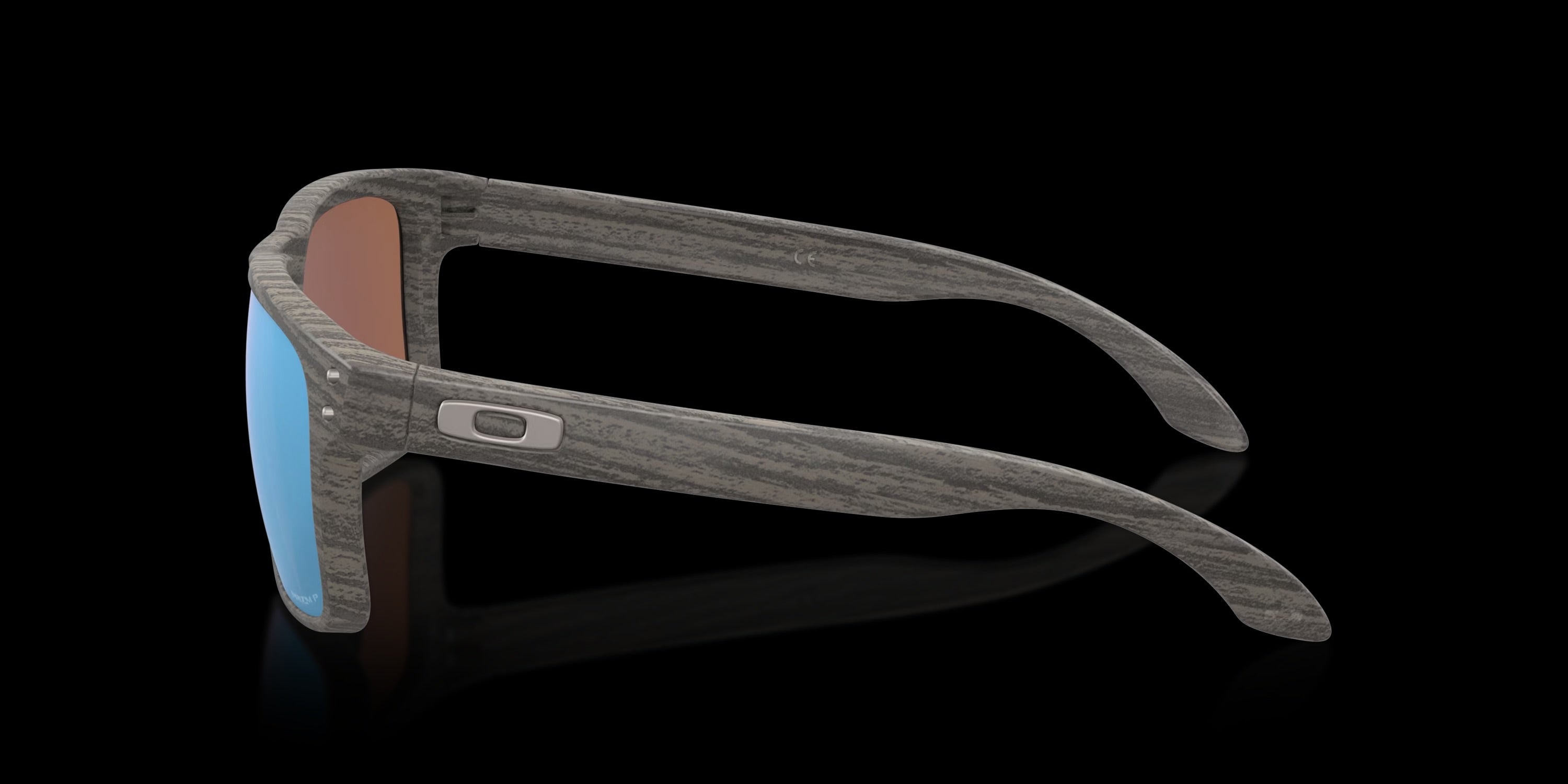 HOLBROOK WOODGRAIN w/ PRIZM DEEP WATER POLARIZED INJECTED MAN SUNGLASS 0OO9102 9102J9