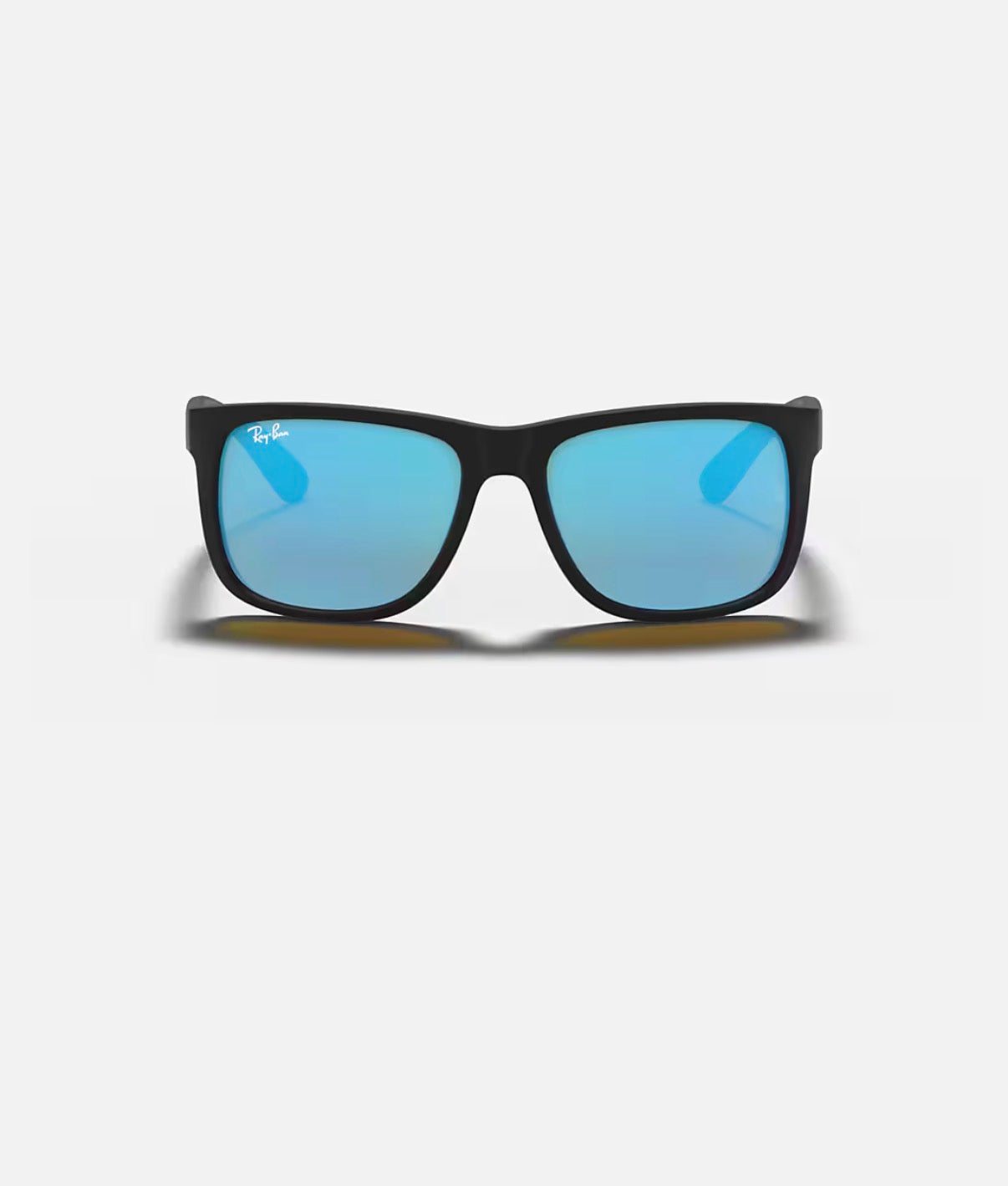 JUSTIN RUBBER BLACK w/ BLUE FLASH NYLON MAN SUNGLASS 0RB4165 622/55