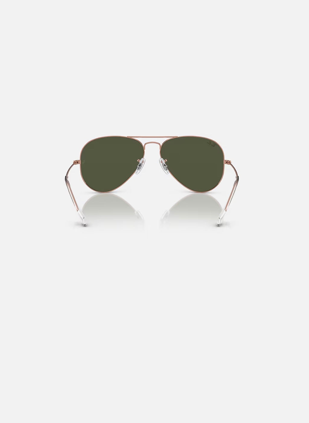AVIATOR LARGE METAL ROSE GOLD w/ GREEN METAL MAN SUNGLASS 0RB3025 920231