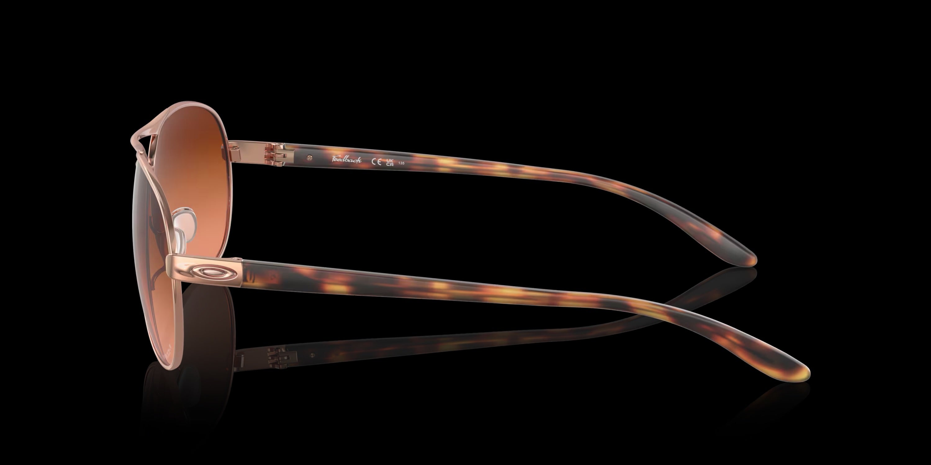 FEEDBACK ROSE GOLD w/ PRIZM BROWN GRADIENT METAL WOMAN SUNGLASS 0OO4079 407946