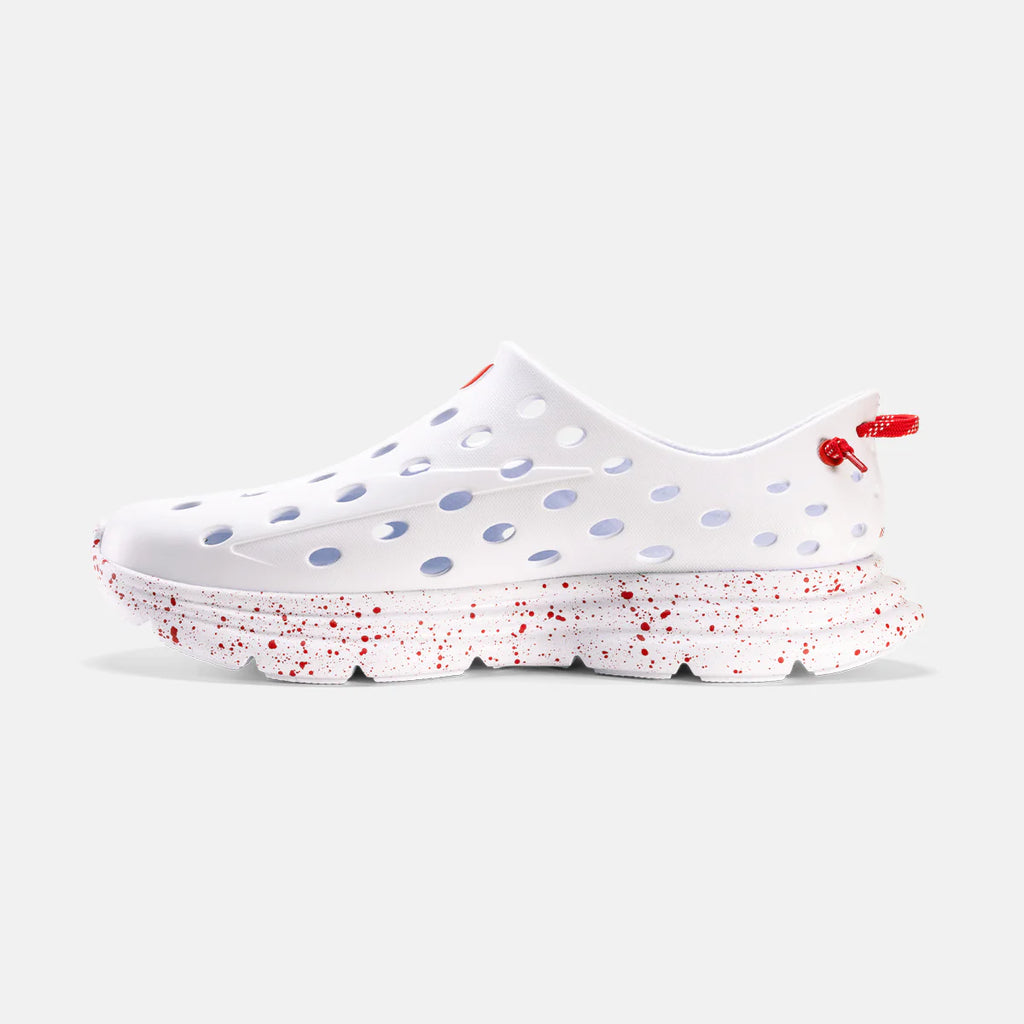 REVIVE ALL WHITE RED SPECKLE
