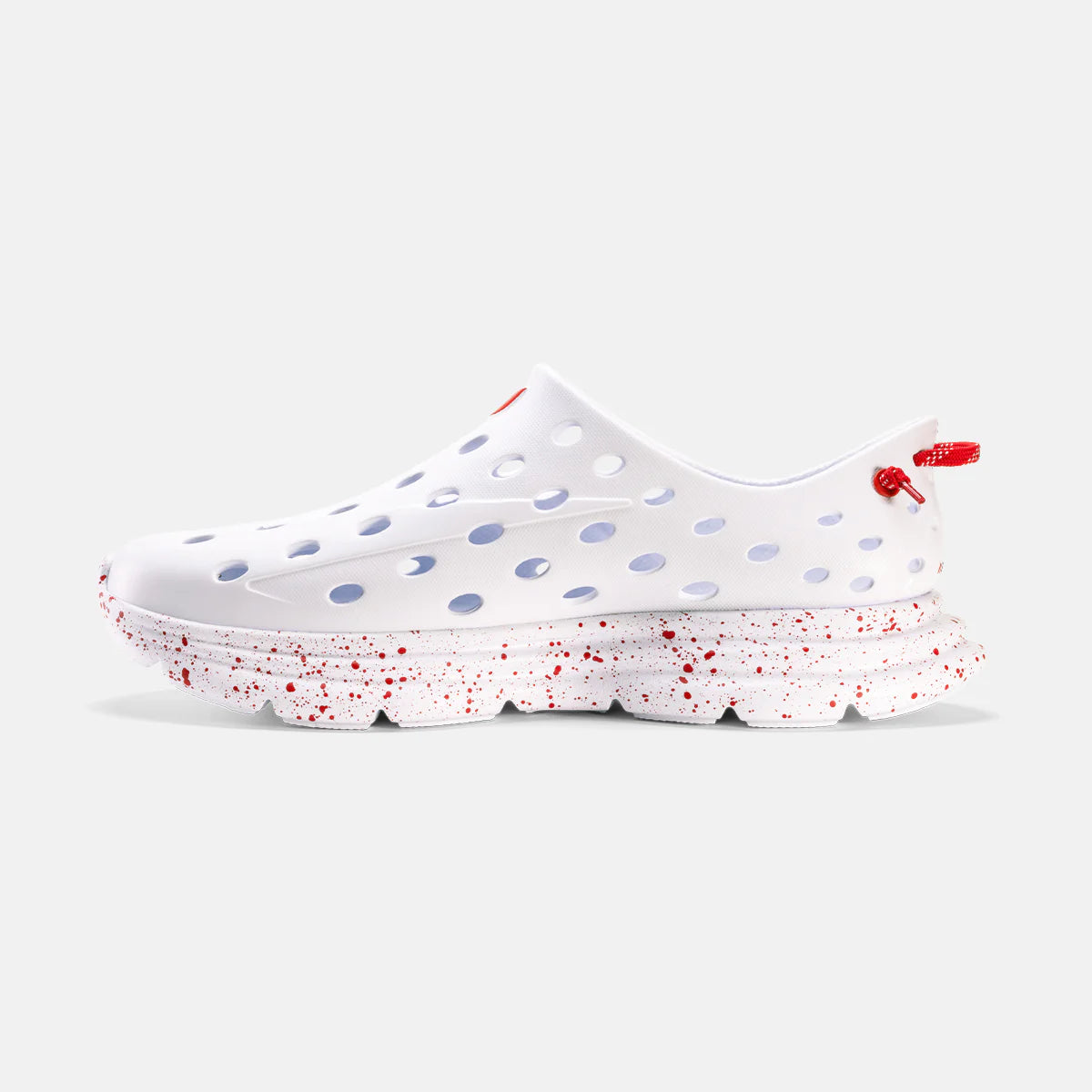 REVIVE ALL WHITE RED SPECKLE