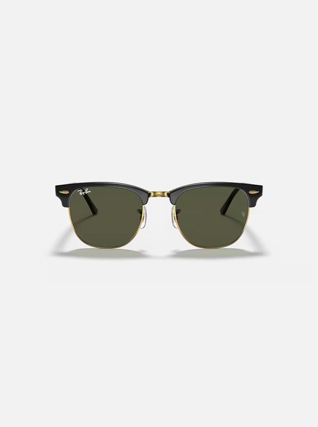 CLUBMASTER BLACK ON ARISTA w/ G-15 GREEN ACETATE MAN SUNGLASS 0RB3016 W0365