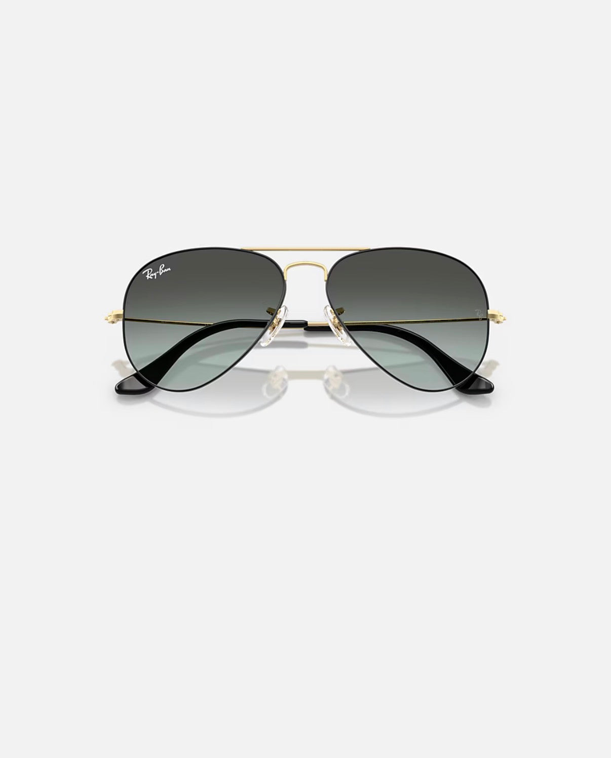 Aviator Large Metal Black on Arista w/ Blue Vintage Gradient Black