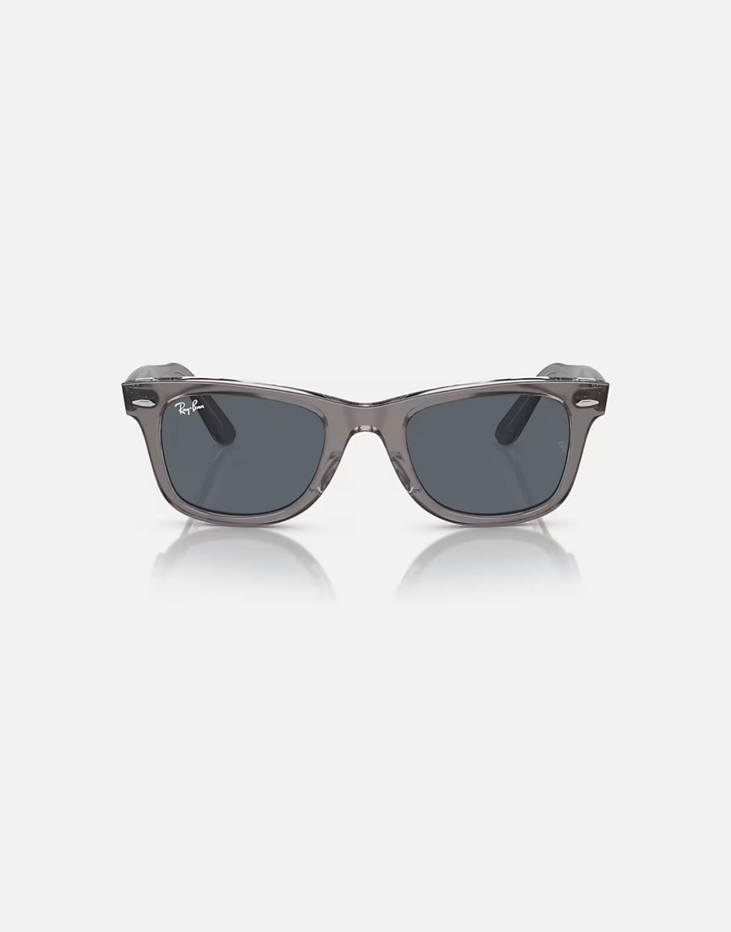 WAYFARER GREY ON TRANSPARENT w/ BLUE ACETATE UNISEX SUNGLASS 0RB2140 1355R5