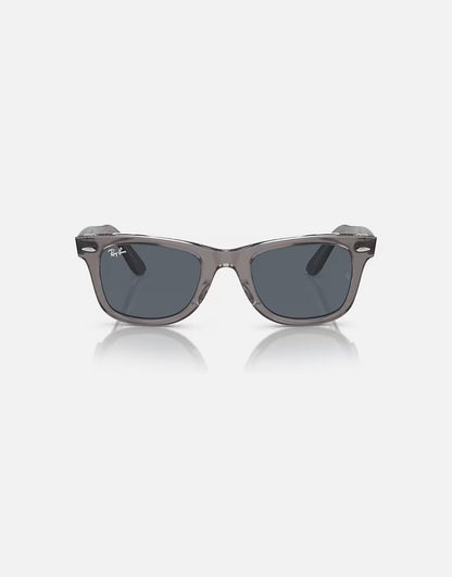 Wayfarer Grey on Transparent w/ Blue Acetate
