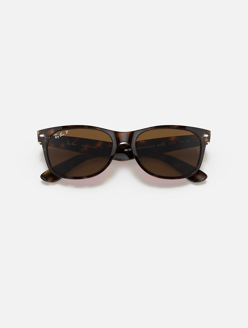 NEW WAYFARER TORTOISE w/ B-15 BROWN NYLON MAN SUNGLASS 0RB2132 902/57