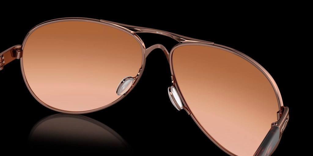 FEEDBACK ROSE GOLD w/ VR50 BROWN GRADIENT METAL WOMAN SUNGLASS 0OO4079 407901