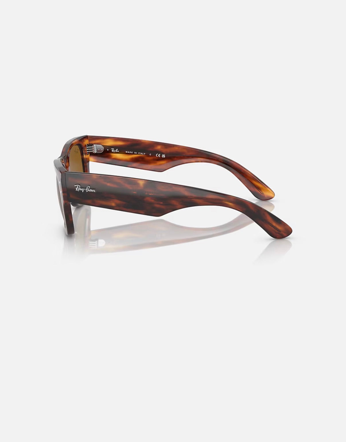 Mega Wayfarer Striped Havana w/ Brown Propionate