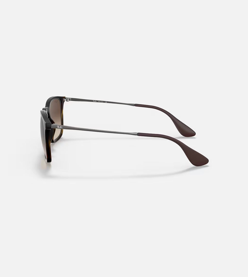 CHRIS RUBBER HAVANA w/ BROWN GRADIENT DARK BROWN INJECTED MAN SUNGLASS 0RB4187 856/13